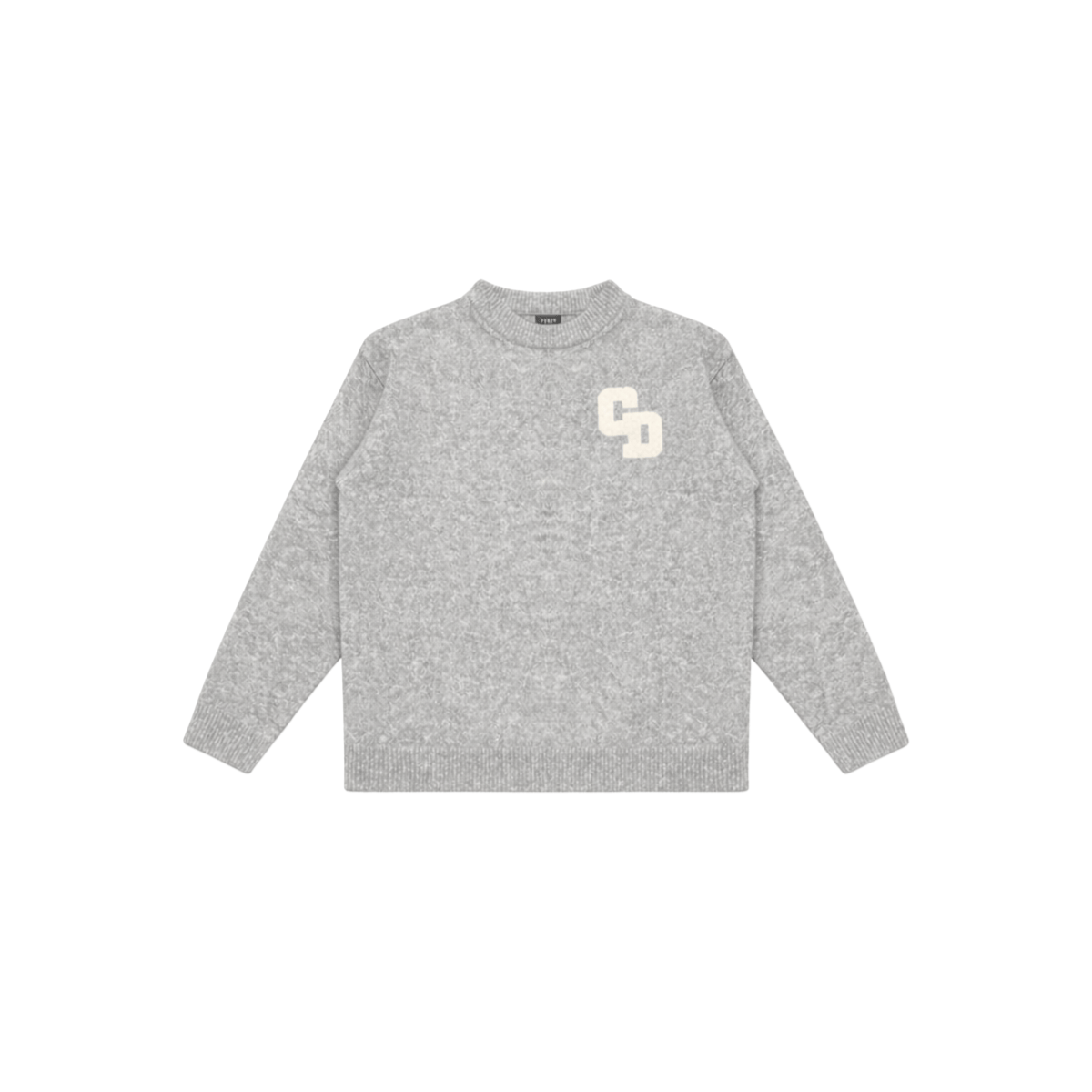 Cardair CD Logo Knit Sweater - Grey — S — Front View