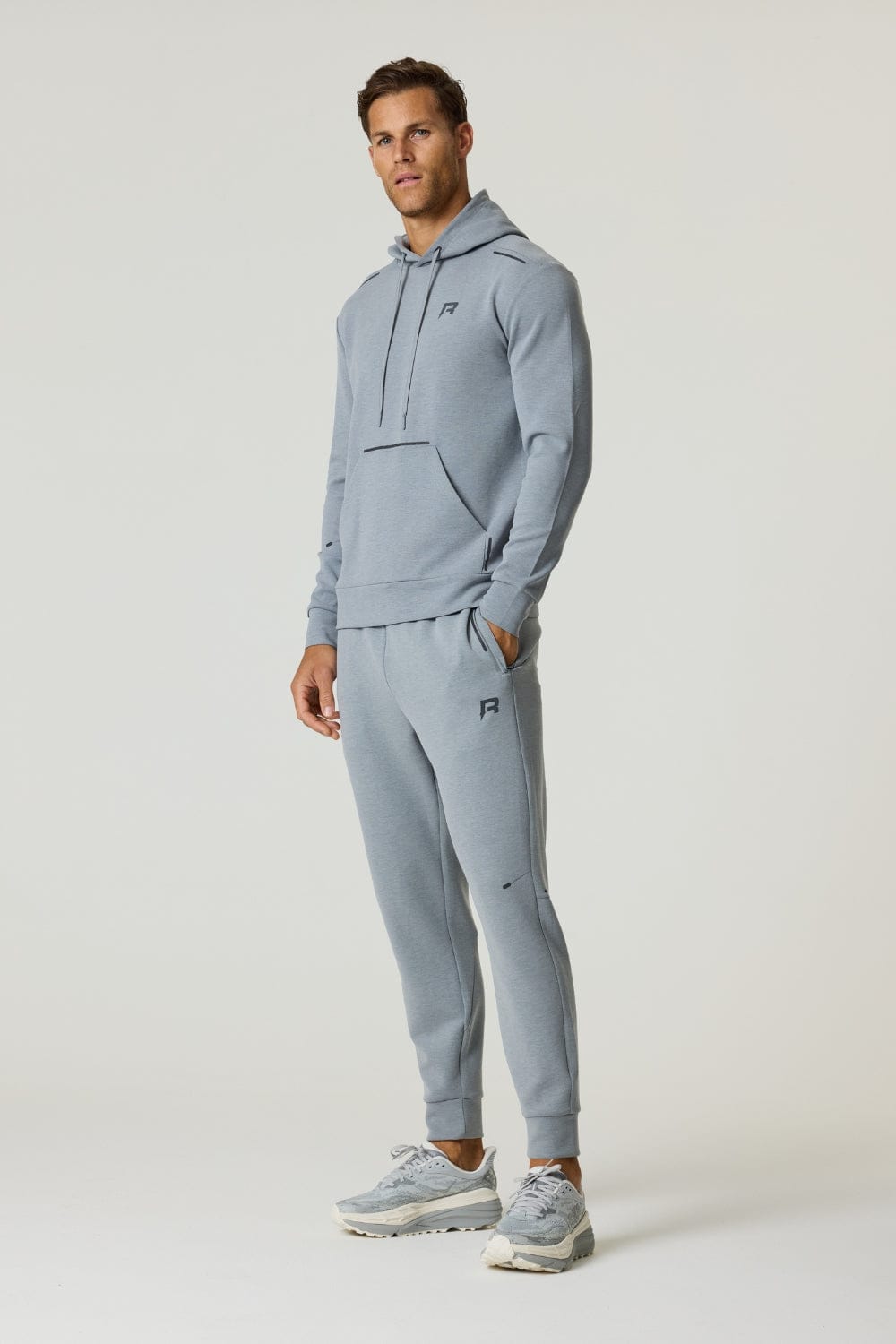 Reprimo Motion Hoodie 'Grey Marl' — XS — Back View