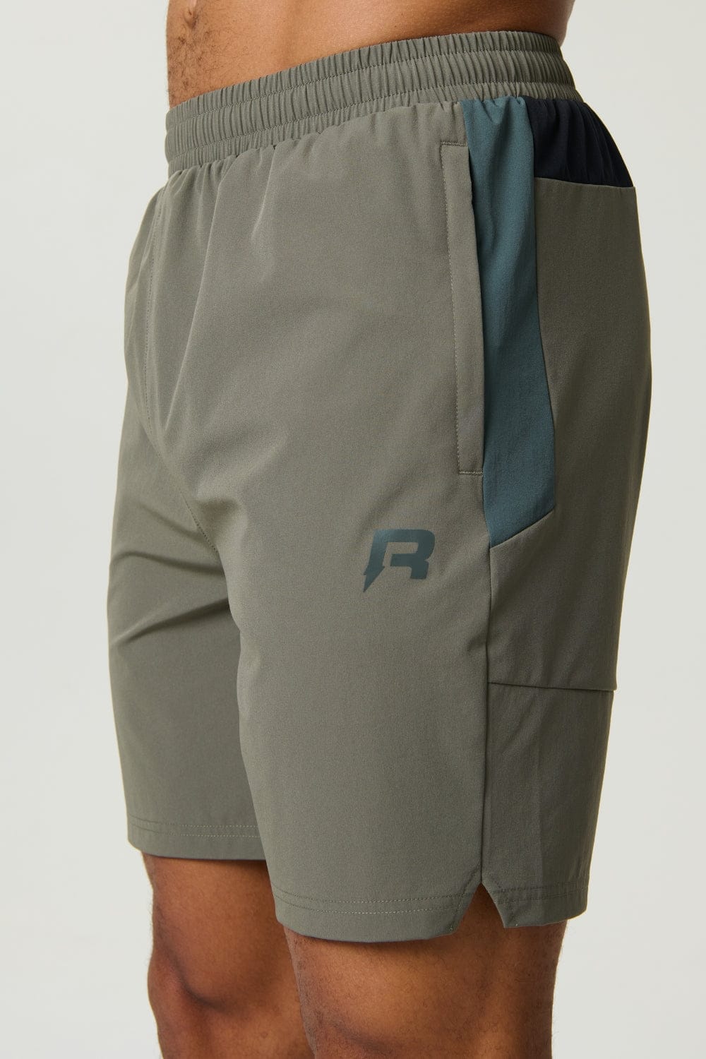Reprimo Vortex Shorts 'Dark Moss Grey Velvet' — XS — Back View