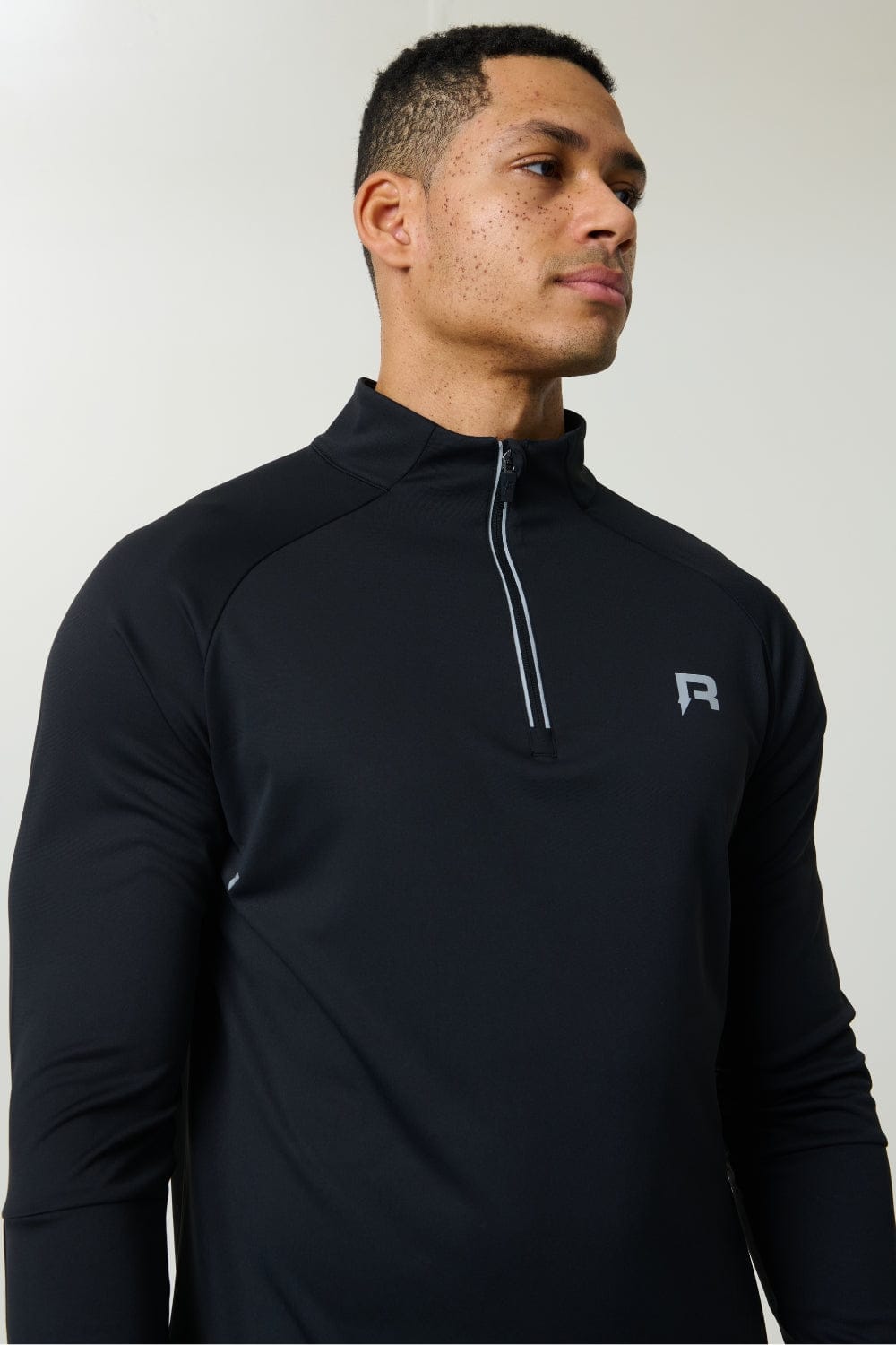Reprimo Clima Quarter Zip 'Obsidian' — XS — Back View