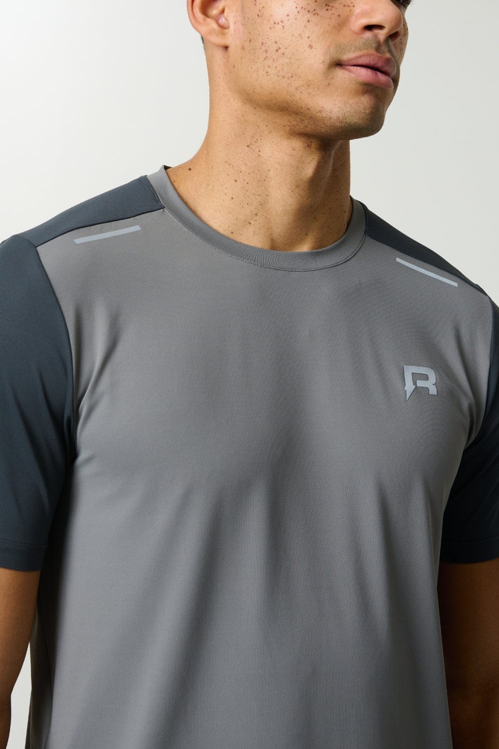 Reprimo Flight T-Shirt 'Gargoyle Ash Green' — XS — Back View