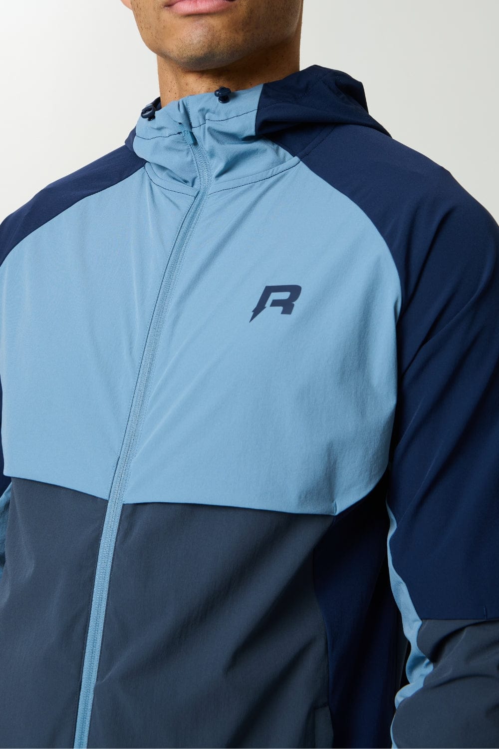Reprimo Vortex Windbreaker Jacket 'Dusty Blue Ink Blue' — XXS — Side View