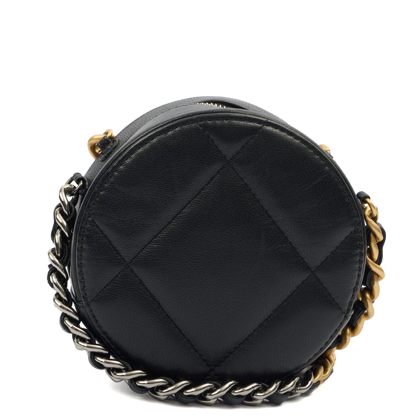 Chanel Cross Body Chain Around - Clutch in Black, Lambskin Leather — Back View