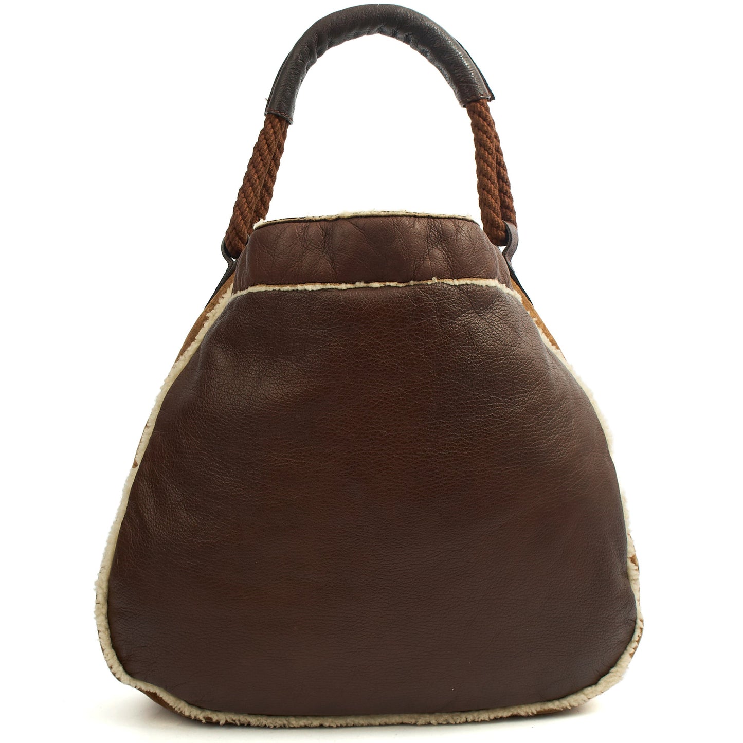 Fendi Tote Vintage Hobo in Brown, Fabric — Back View