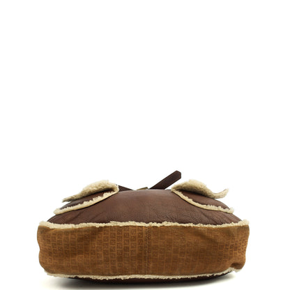 Fendi Tote Vintage Hobo in Brown, Fabric — Top View