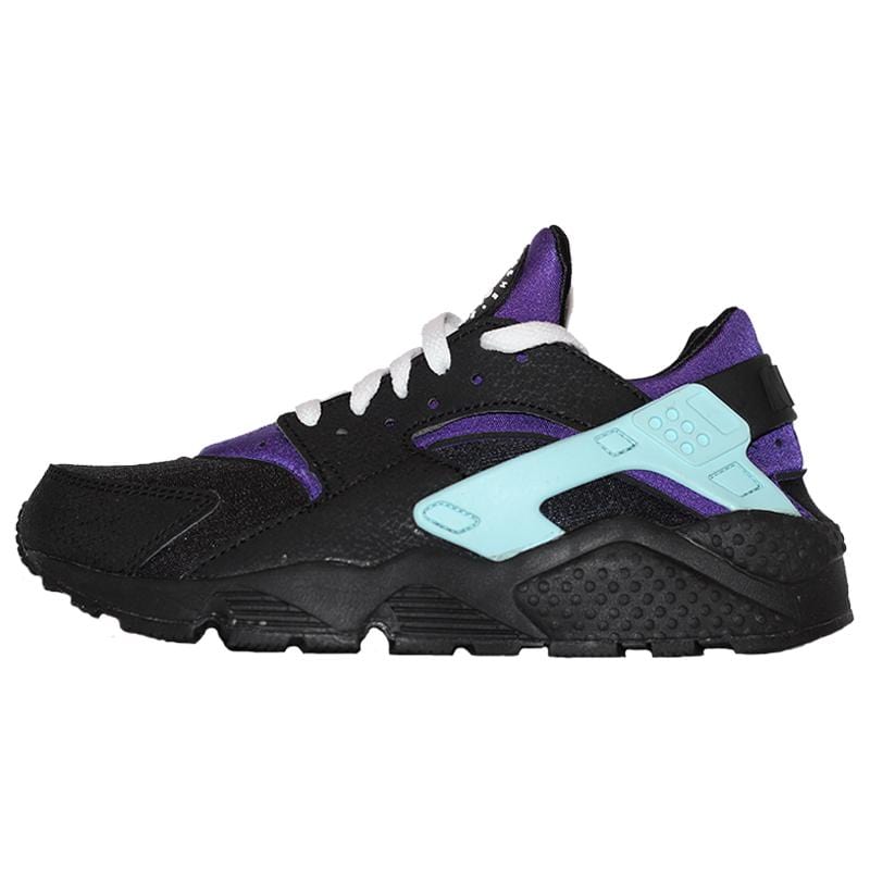 Nike WMNS Air Huarache Black-White-Purple — UK 2.5 | EU 35.5 | US 5 — Front View