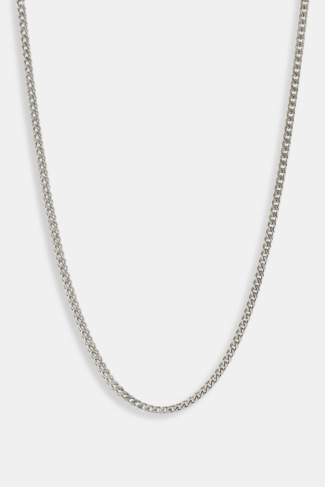 Cernucci Franco Chain - 3mm - White — 16" — Side View