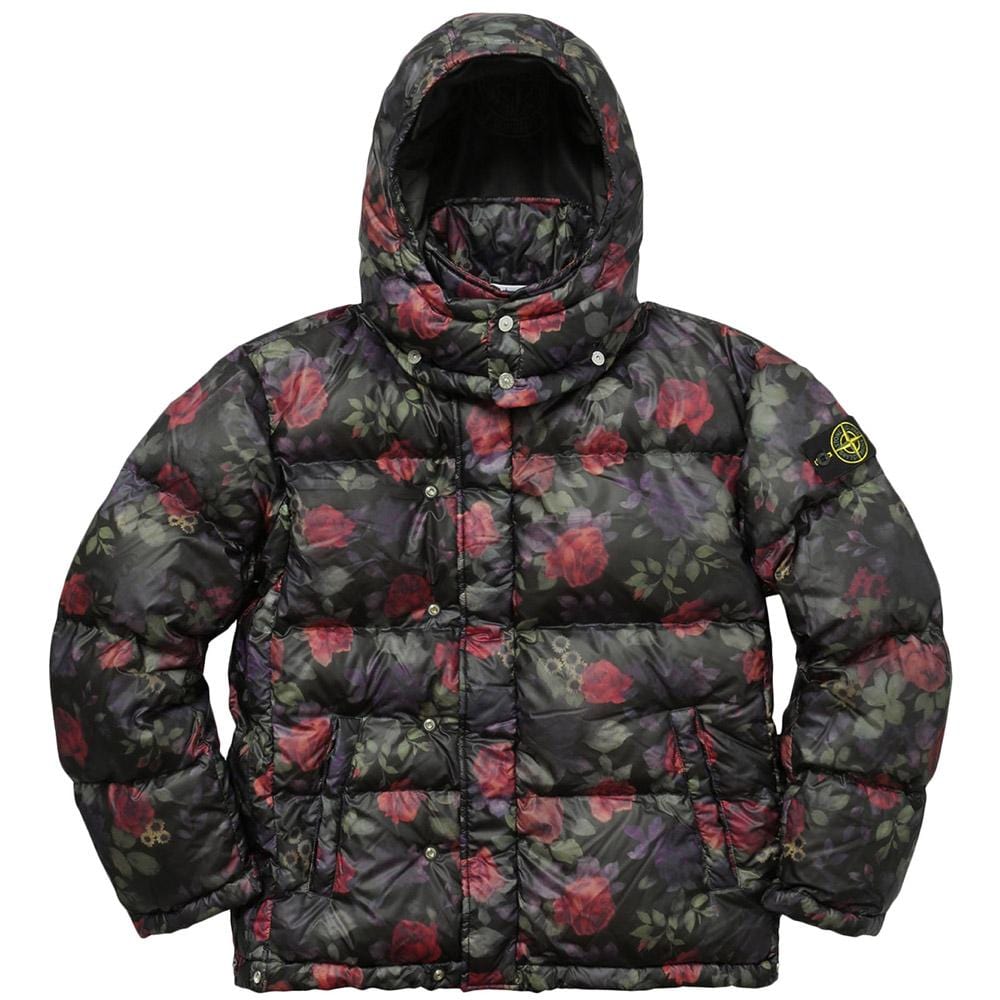STONE ISLAND FOR SUPREME LAMY COVER Down Jacket in Black — XXS — Front View