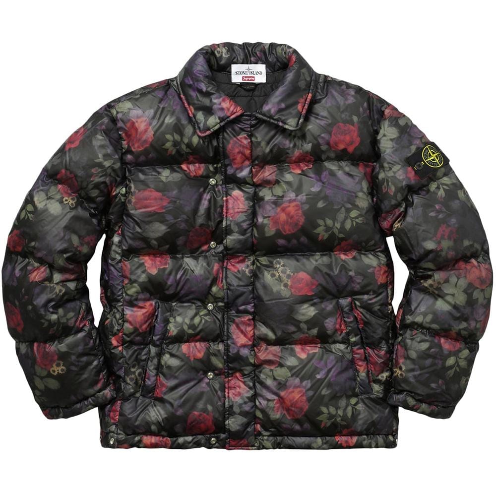 STONE ISLAND FOR SUPREME LAMY COVER Down Jacket in Black — XXS — Top View