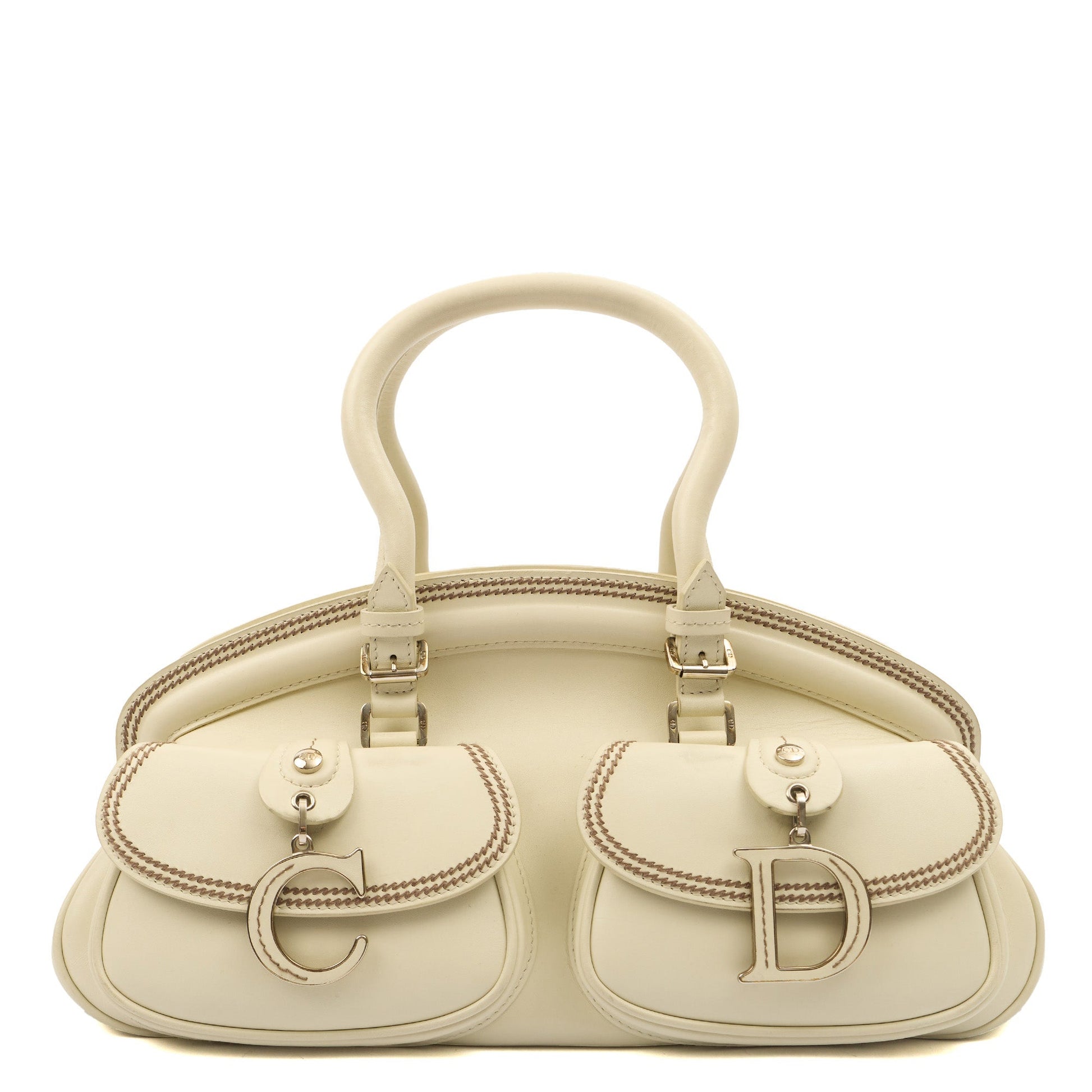 Christian Dior Shoulder Bag Detective Bag in Neutral, Leather — Front View