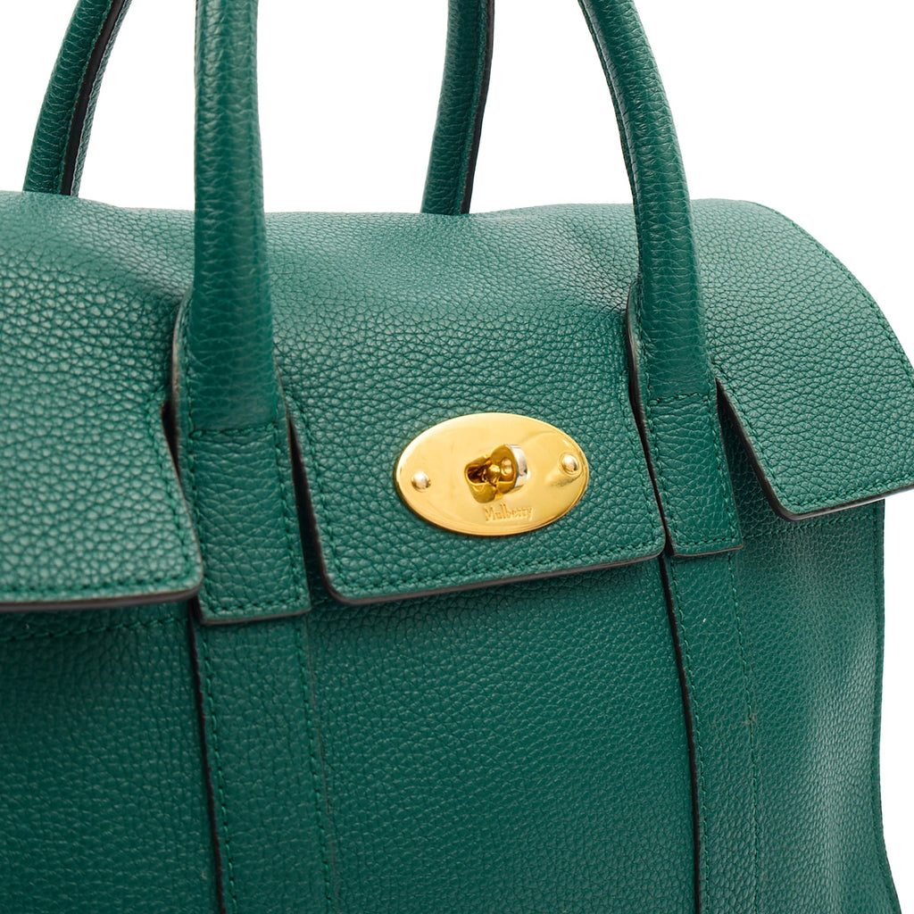 Mulberry Tote Bayswater with Strap- Small in Ocean Green, Leather — Lifestyle View