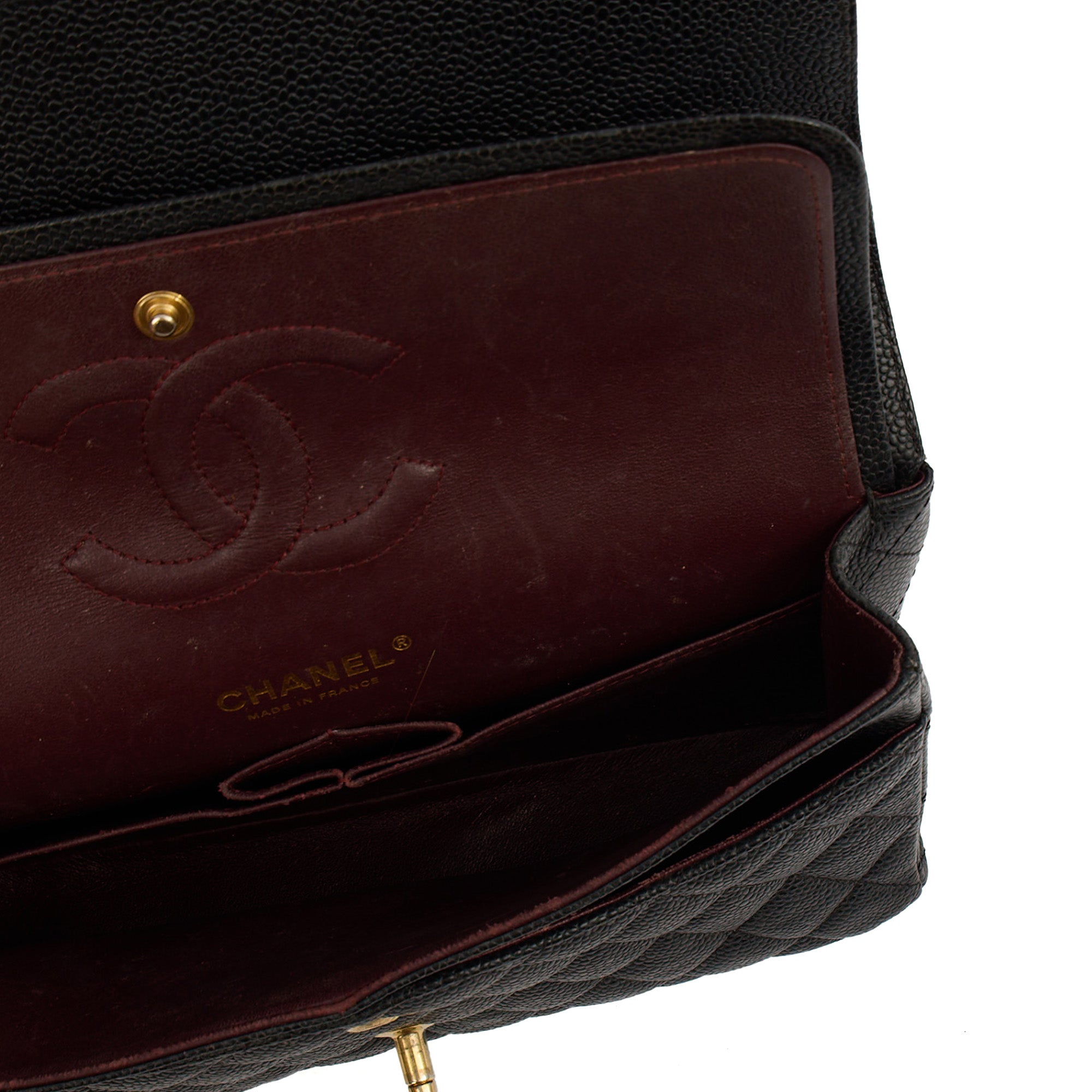 Chanel Shoulder Bag Classic Double Flap - Medium in Black, Leather — Alternate View 11