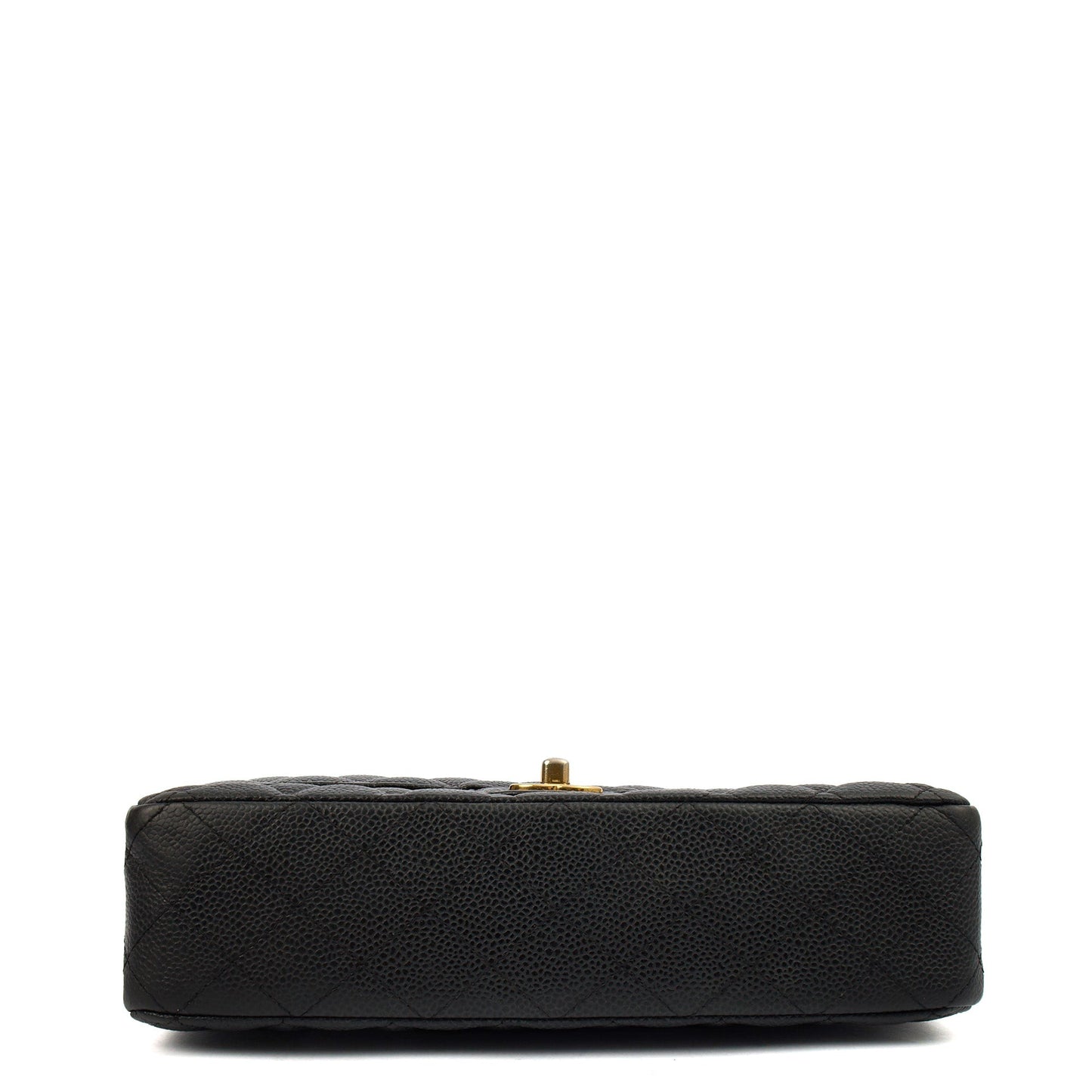 Chanel Shoulder Bag Classic Double Flap - Medium in Black, Leather — Detail View