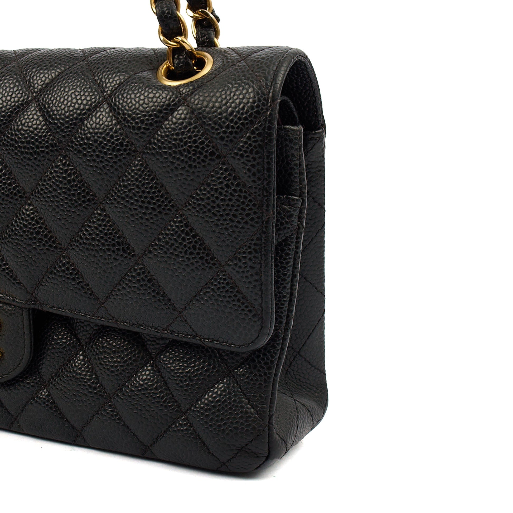 Chanel Shoulder Bag Classic Double Flap - Medium in Black, Leather — Alternate View 7
