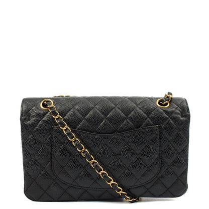 Chanel Shoulder Bag Classic Double Flap - Medium in Black, Leather — Top View