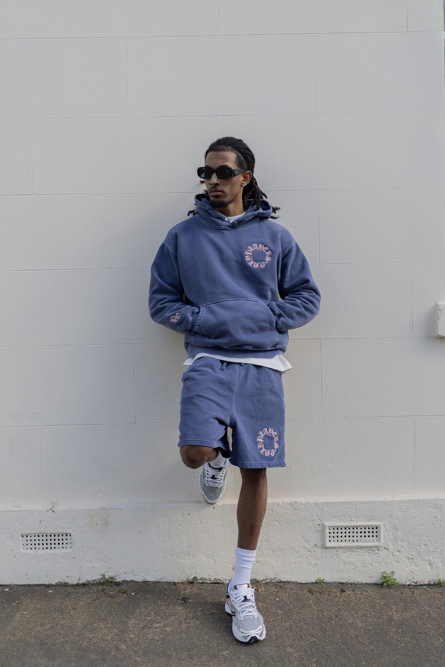 PLAYERS ONLY WASHED NAVY EMBROIDERED HOODIE — Small — Top View