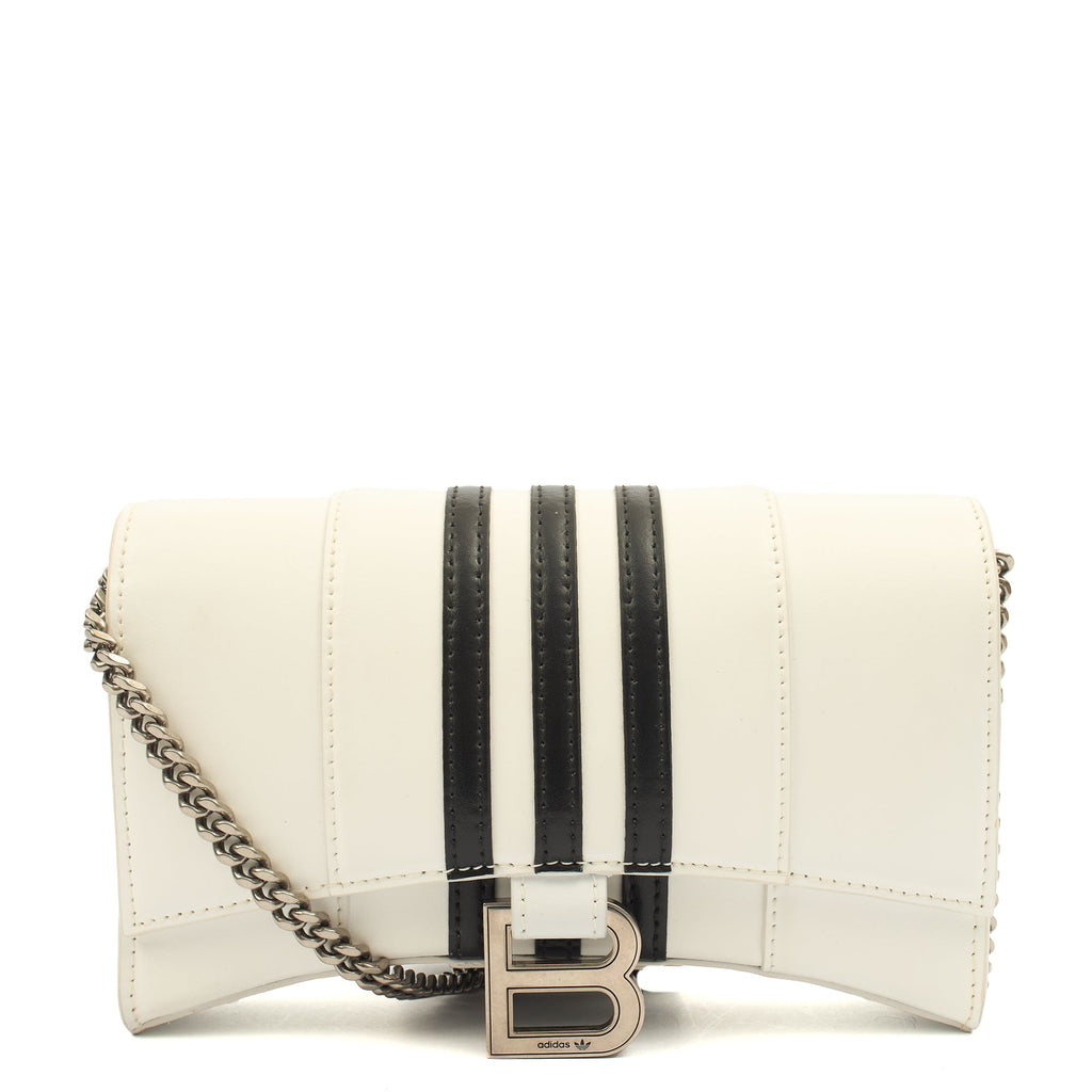 Balenciaga Cross Body Hourglass Wallet on Chain in White, Leather — Alternate View 7