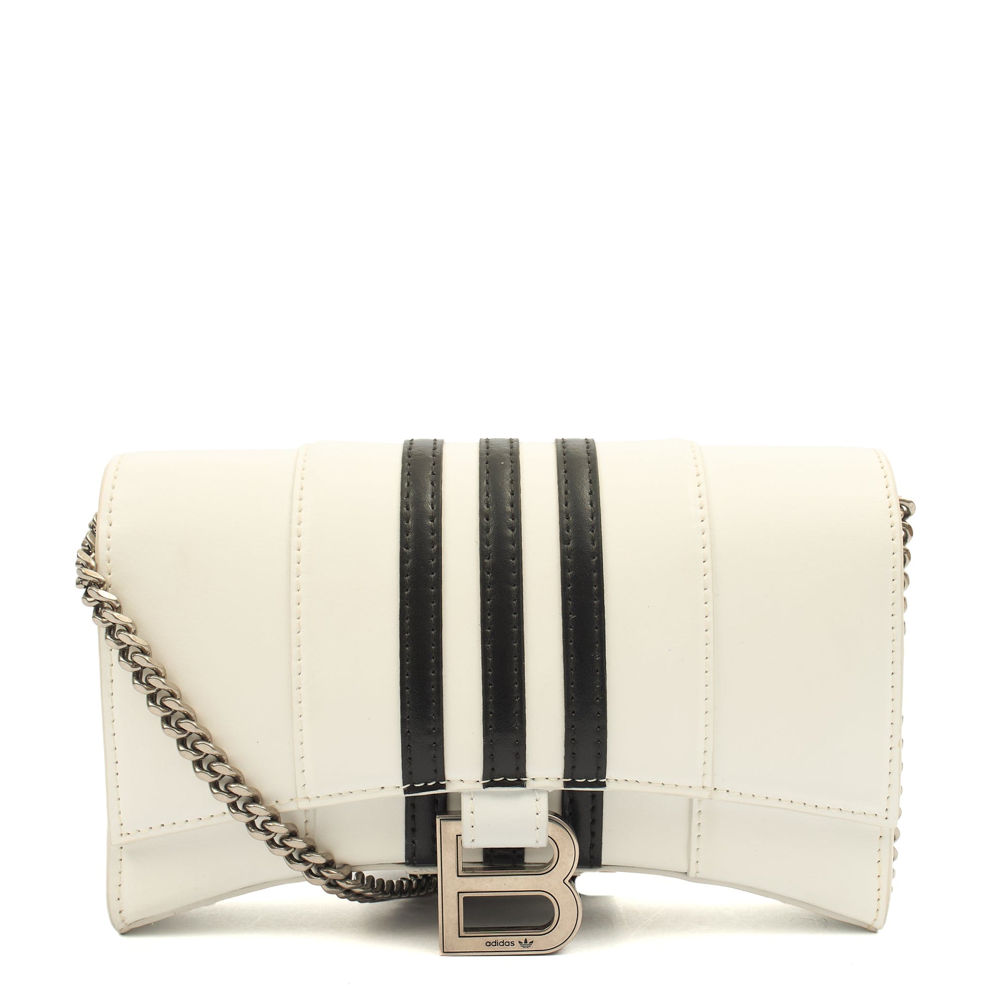 Balenciaga Cross Body Hourglass Wallet on Chain in White, Leather — Alternate View 13
