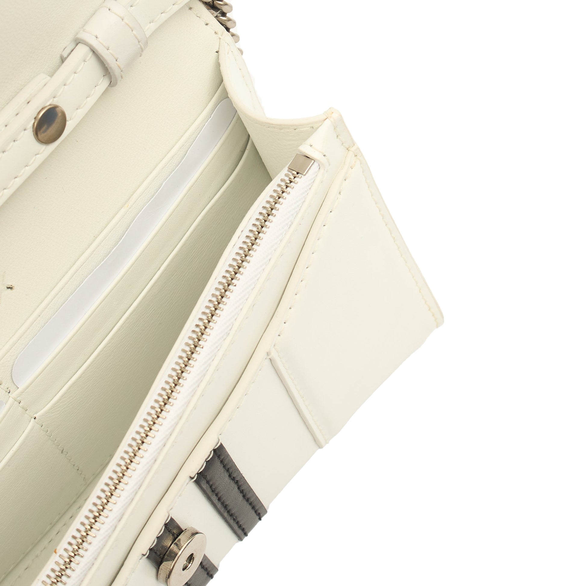 Balenciaga Cross Body Hourglass Wallet on Chain in White, Leather — Alternate View 11