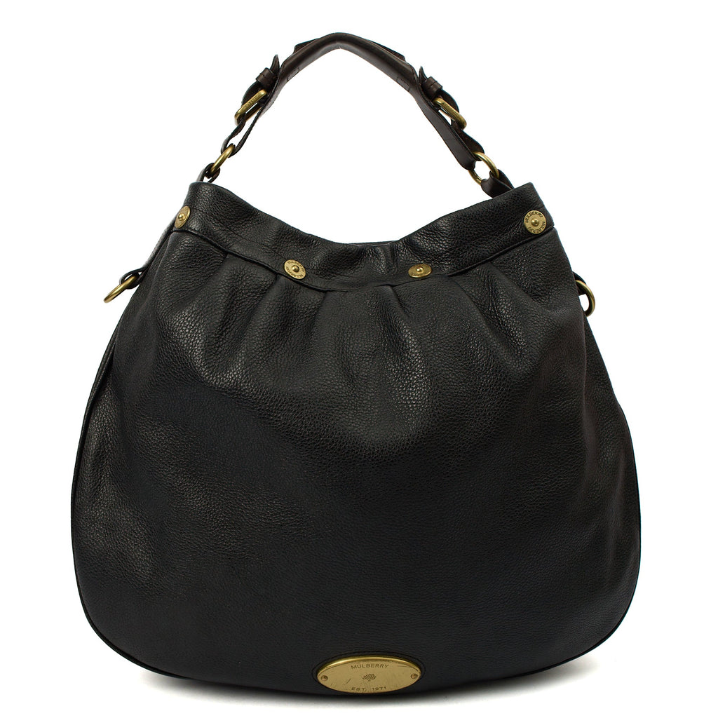 Mulberry Tote Mitzy Tote in Navy, Calfskin Leather — Front View