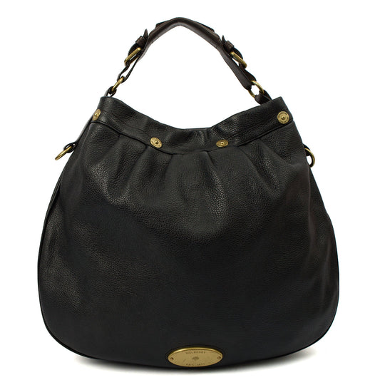 Mulberry Tote Mitzy Tote in Navy, Calfskin Leather — Front View