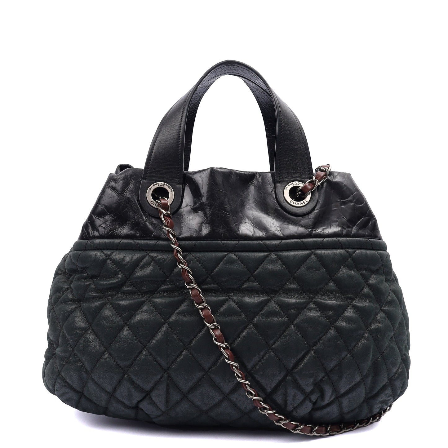 Chanel Shoulder Bag Bubble Tote in Green, Nubuck — Alternate View 19