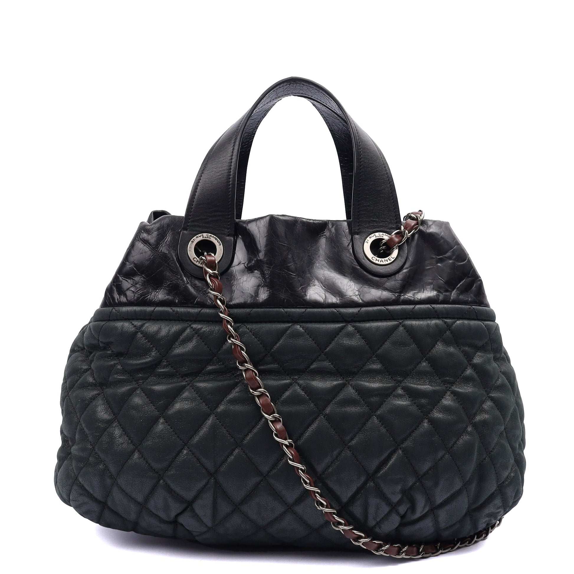Chanel Shoulder Bag Bubble Tote in Green, Nubuck — Alternate View 19