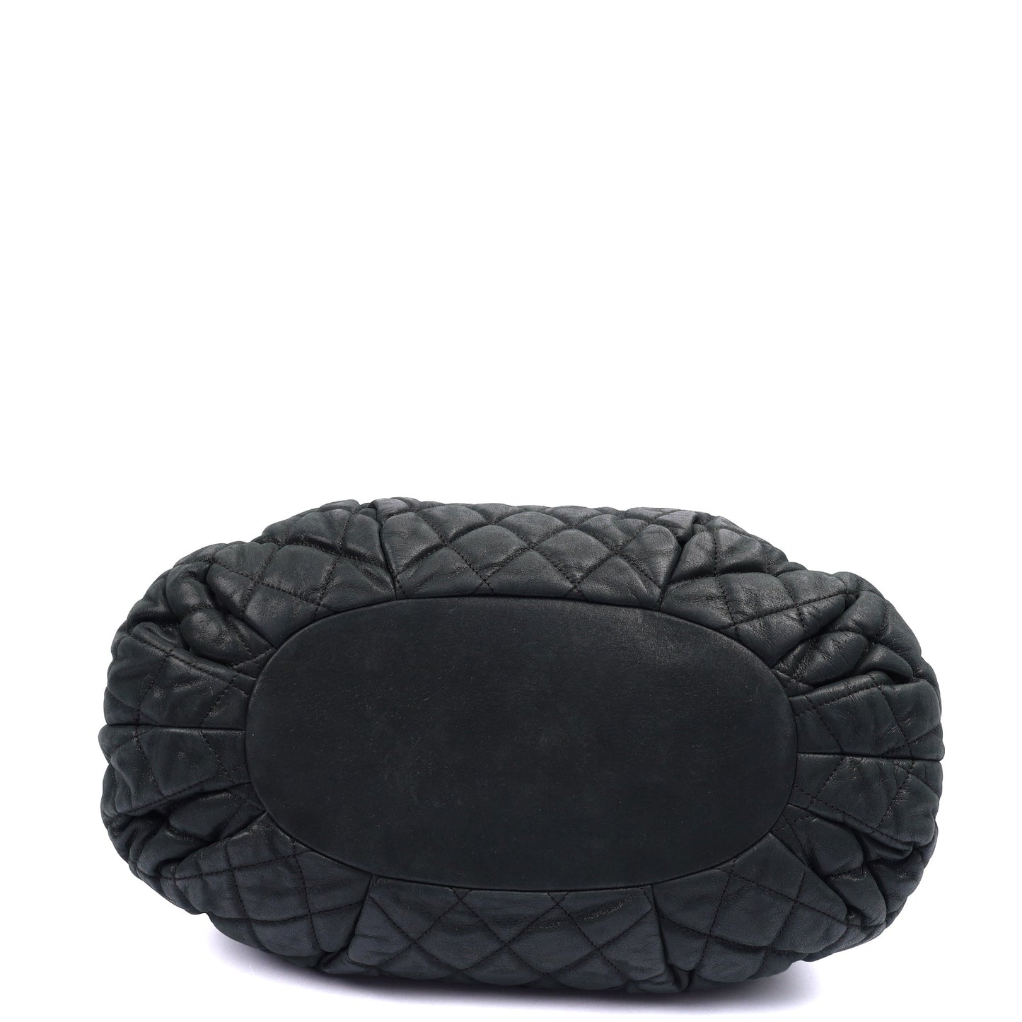 Chanel Shoulder Bag Bubble Tote in Green, Nubuck — Top View