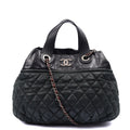 Chanel Shoulder Bag Bubble Tote in Green, Nubuck — Front View