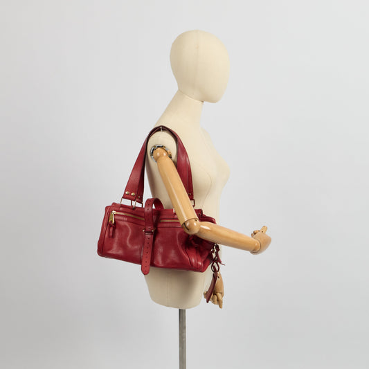Mulberry Shoulder Bag Mabel  in Lipstick Red, Calfskin Leather — Side View
