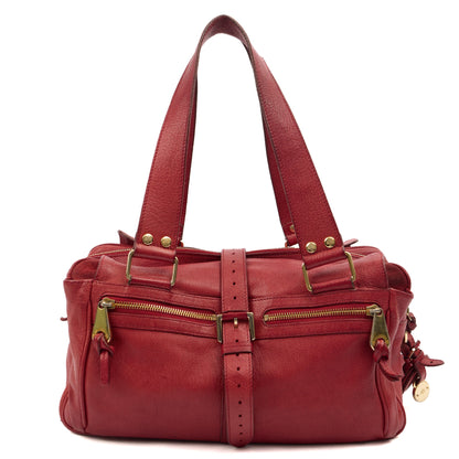 Mulberry Shoulder Bag Mabel  in Lipstick Red, Calfskin Leather — Front View