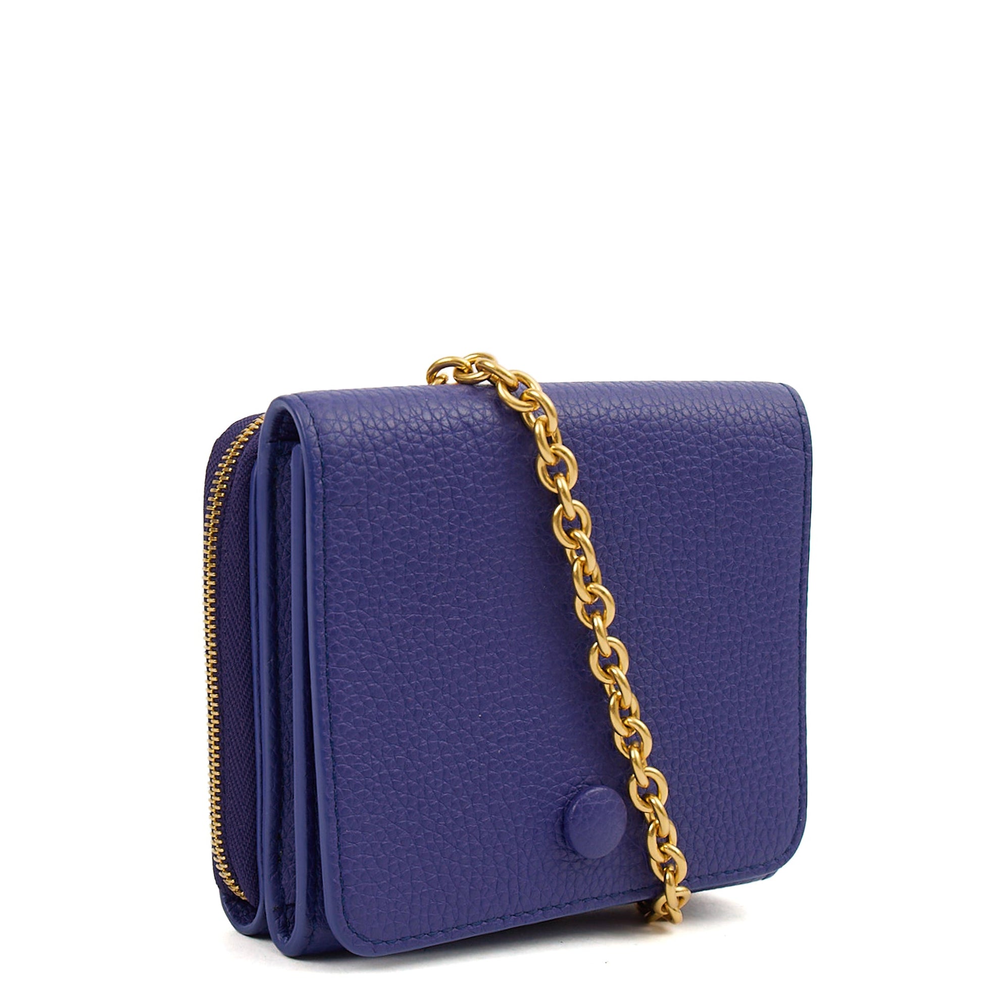 Mulberry Purse Clifton Chain Purse in Amethyst, Leather — Back View