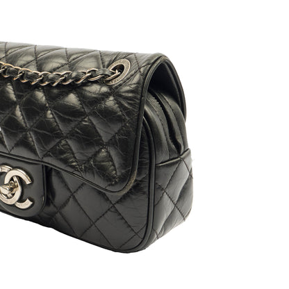 Chanel Cross Body Flap Bag in Black, Calfskin Leather — Alternate View 15