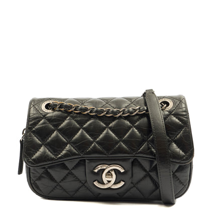 Chanel Cross Body Flap Bag in Black, Calfskin Leather — Alternate View 11