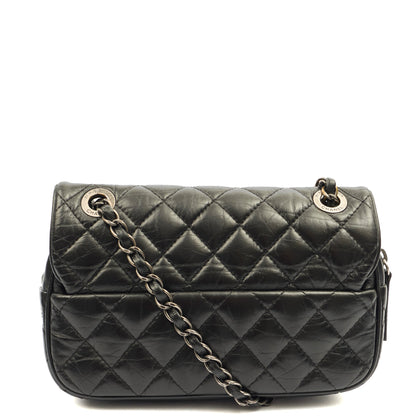 Chanel Cross Body Flap Bag in Black, Calfskin Leather — Alternate View 13