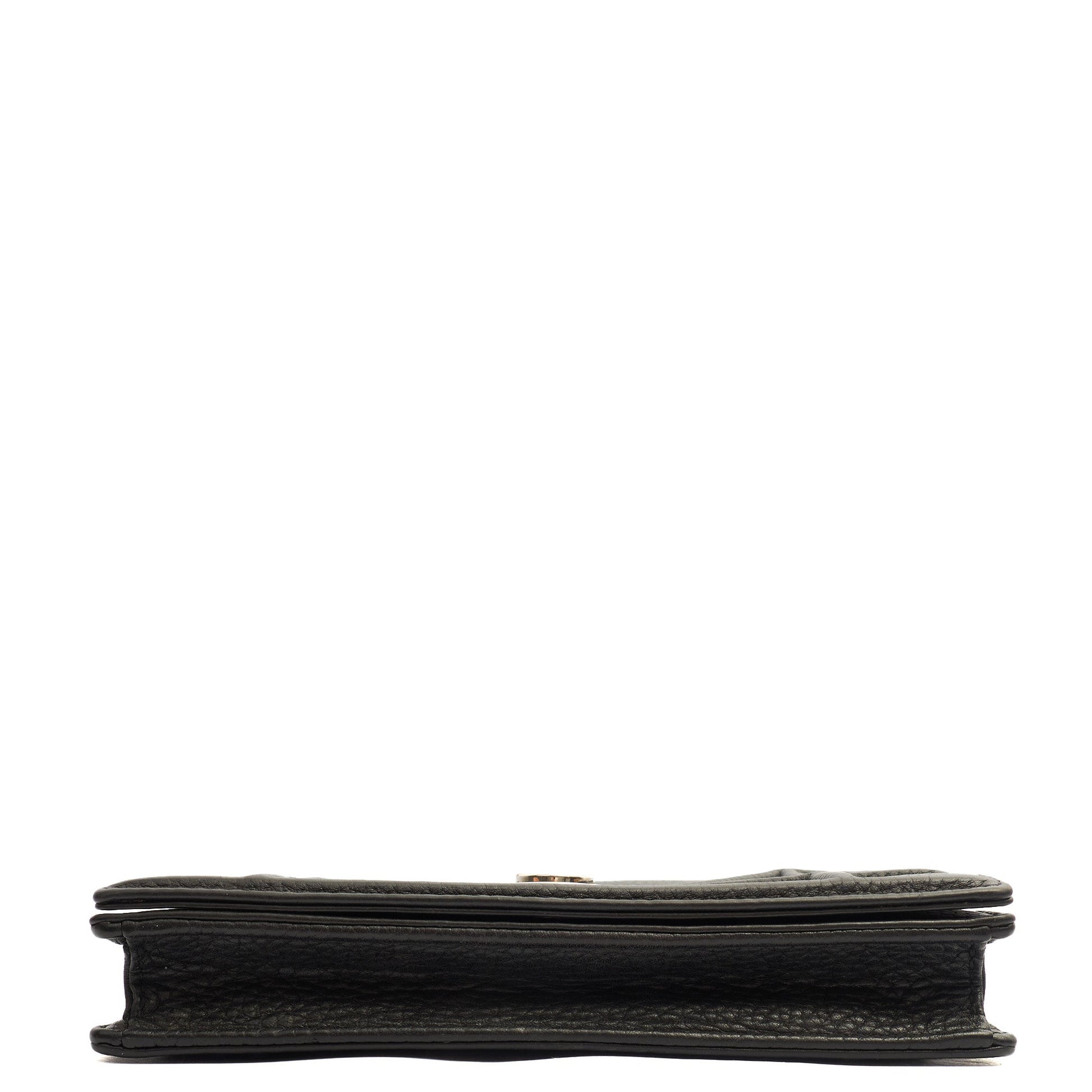 Christian Dior Cross Body Diorama WOC in Black, Leather — Detail View