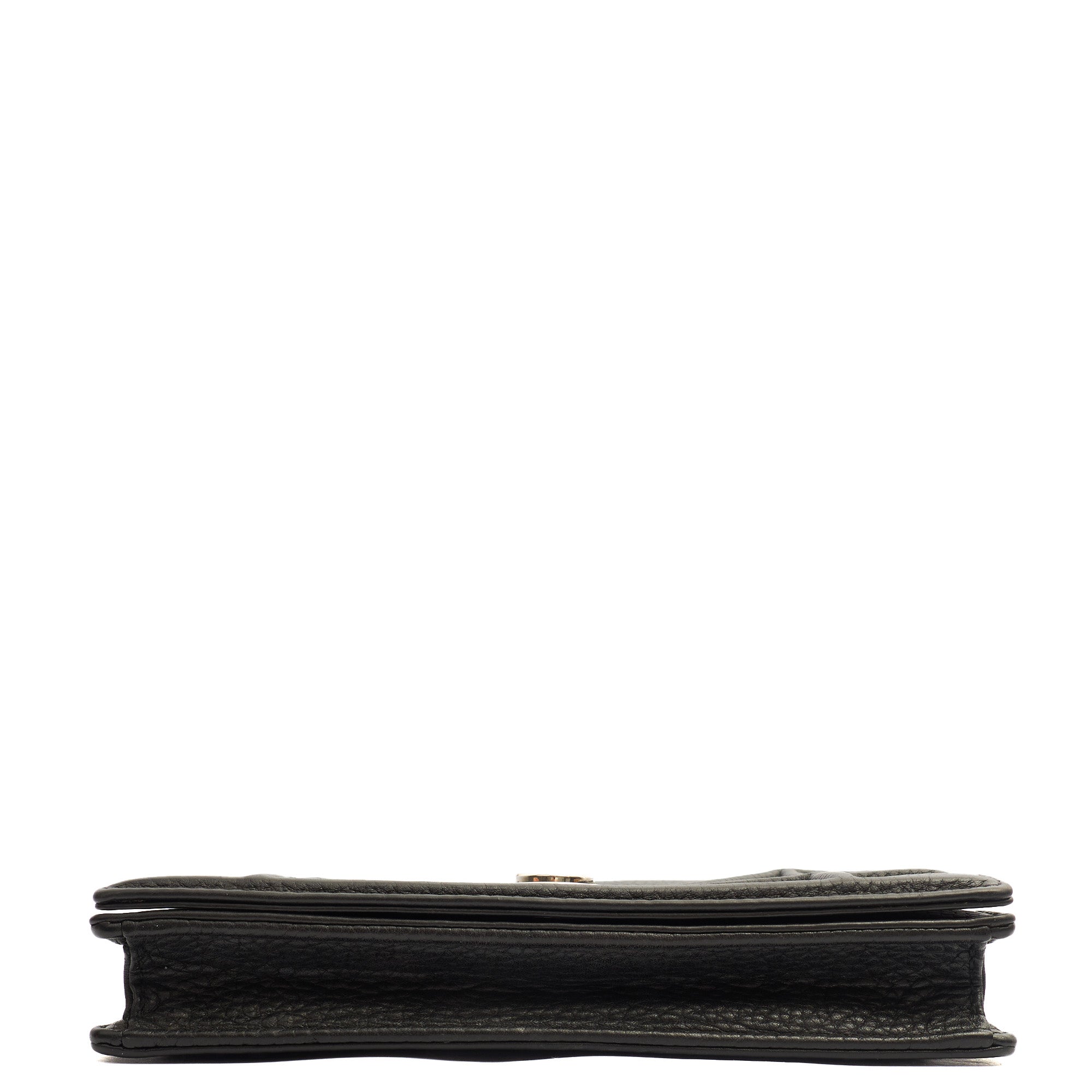Christian Dior Cross Body Diorama WOC in Black, Leather — Detail View