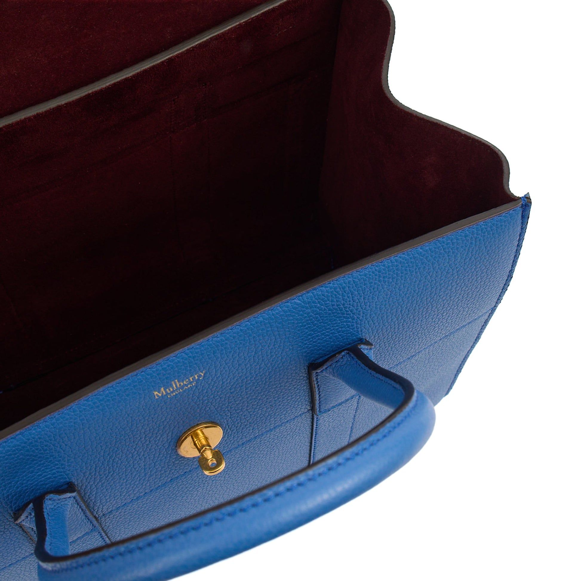 Mulberry Tote Bayswater with Strap in Blue, Leather — Alternate View 12