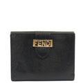 Fendi Wallet Bifold Wallet in Black, Leather — Front View
