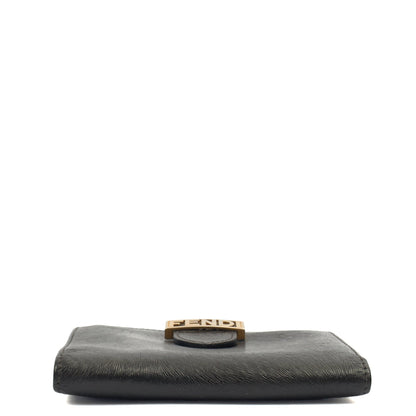 Fendi Wallet Bifold Wallet in Black, Leather — Top View