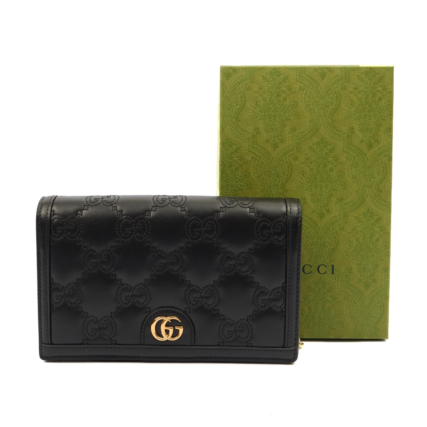 Gucci Cross Body Wallet On Chain  in Black, Leather — Alternate View 13