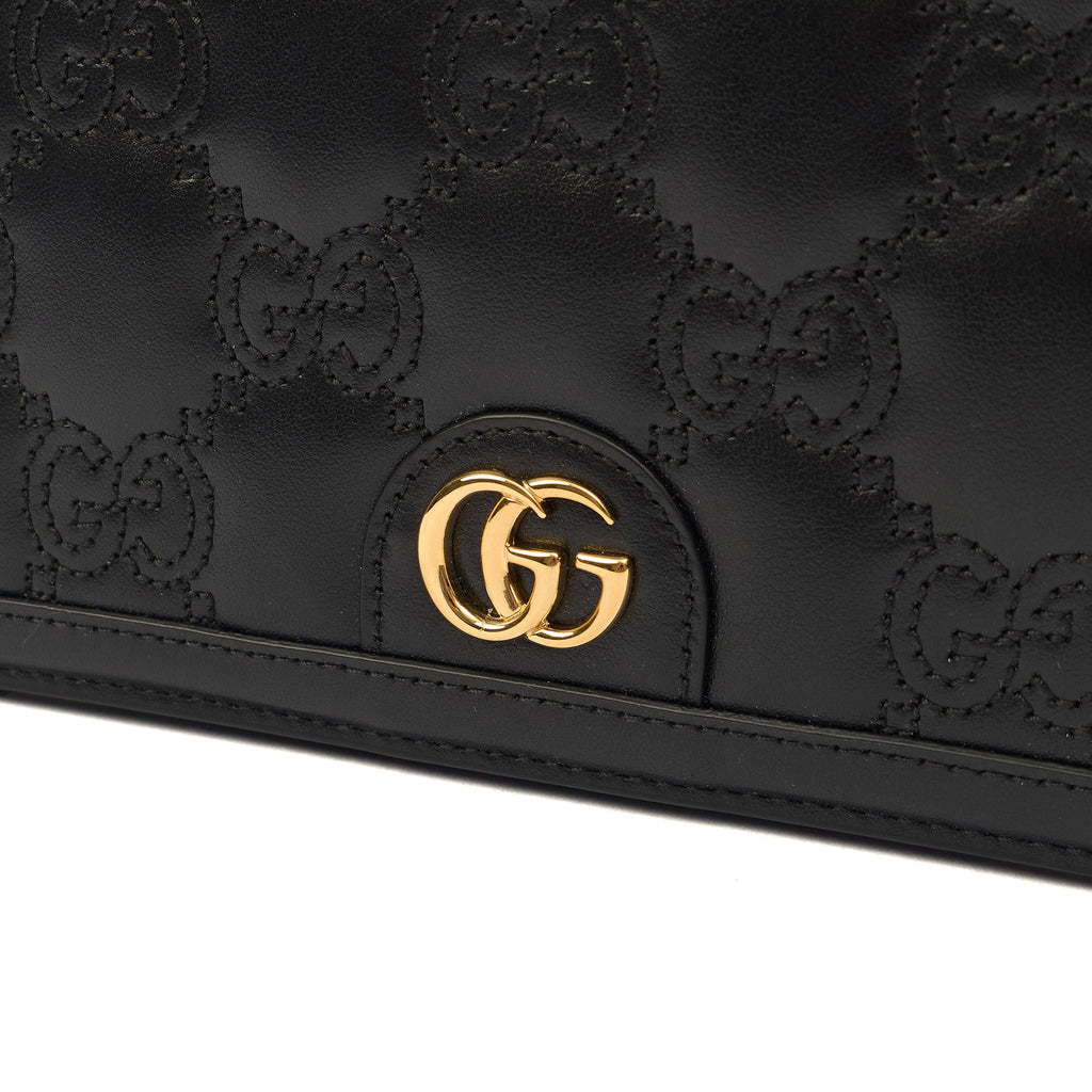 Gucci Cross Body Wallet On Chain  in Black, Leather — Alternate View 19
