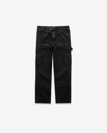 Benir Clothing Relaxed Carpenter Denim - Blackout — 28 — Front View