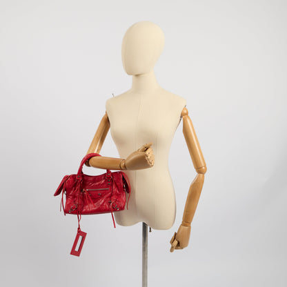 Balenciaga Mini Bag Classic City - Small in Red, Agneau (Lambskin) — Side View