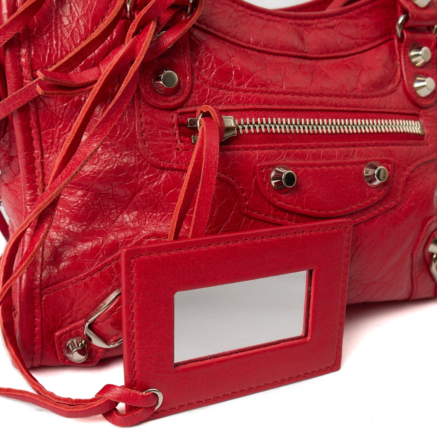 Balenciaga Mini Bag Classic City - Small in Red, Agneau (Lambskin) — Lifestyle View