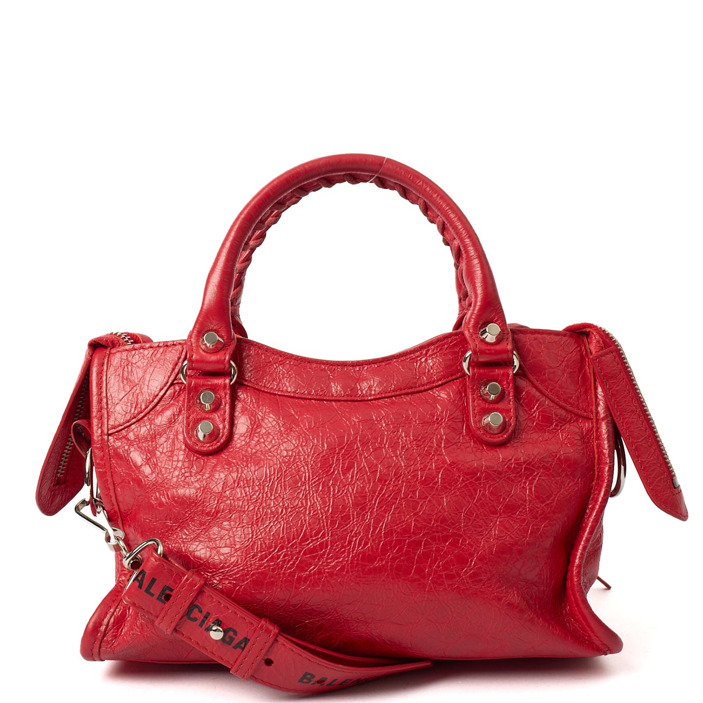 Balenciaga Mini Bag Classic City - Small in Red, Agneau (Lambskin) — Top View