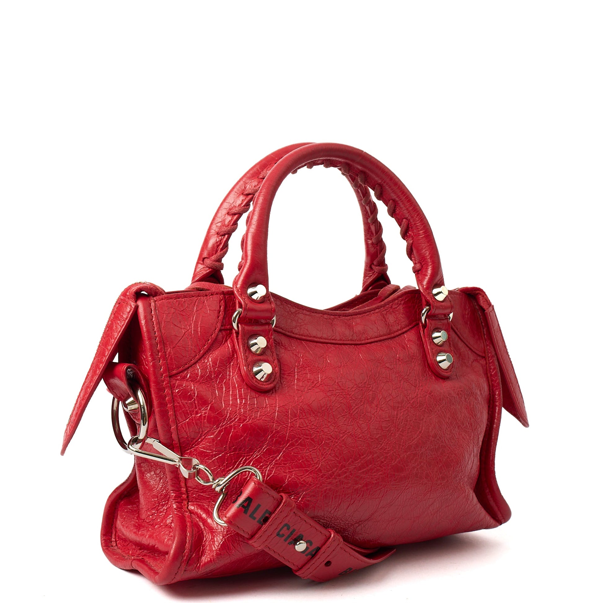 Balenciaga Mini Bag Classic City - Small in Red, Agneau (Lambskin) — Back View