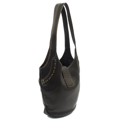 Burberry Shoulder Bag Vintage Shoulder Bag in Black, Leather — Alternate View 8