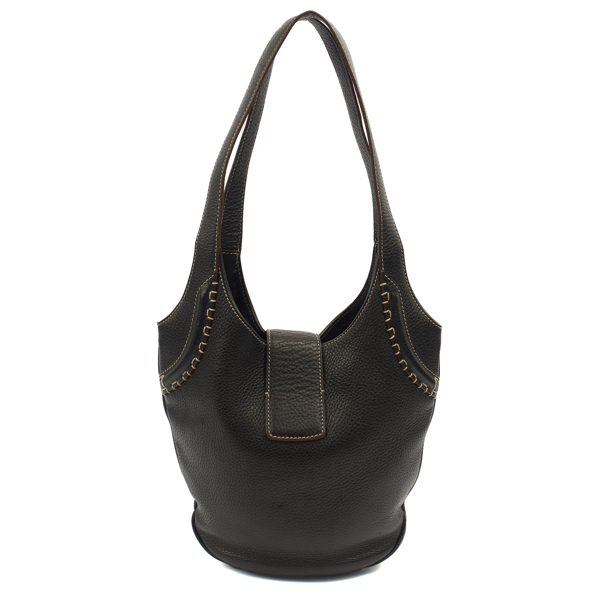 Burberry Shoulder Bag Vintage Shoulder Bag in Black, Leather — Alternate View 9