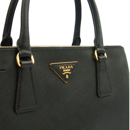 Prada Tote Galleria - Medium Double Zip Tote in Black, Saffiano Leather — Alternate View 13